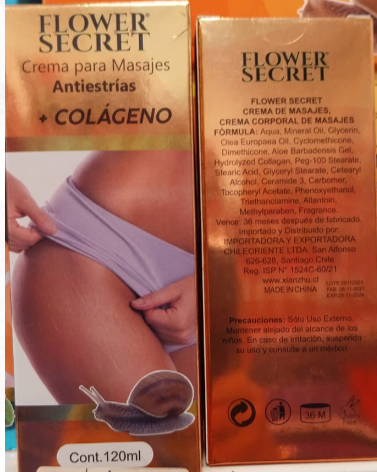 Crema antiestrias con colageno